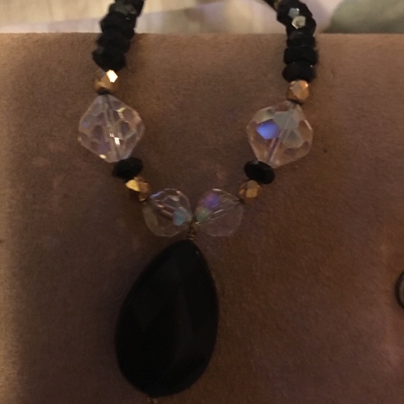 crystal  necklace like new  18kt - Picture 7 of 8